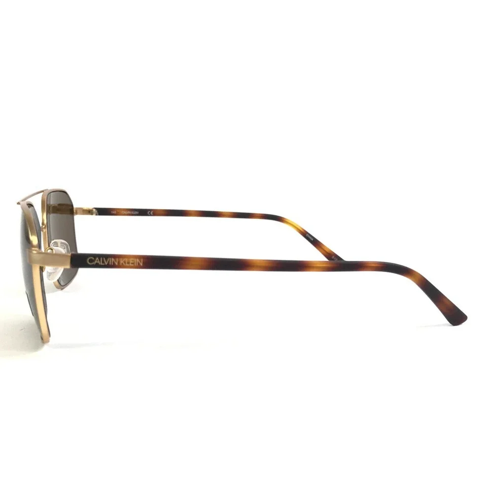 Calvin Klein Sunglasses CK20300S 717 Gold Tortoise Frames with Dark Brown Lenses